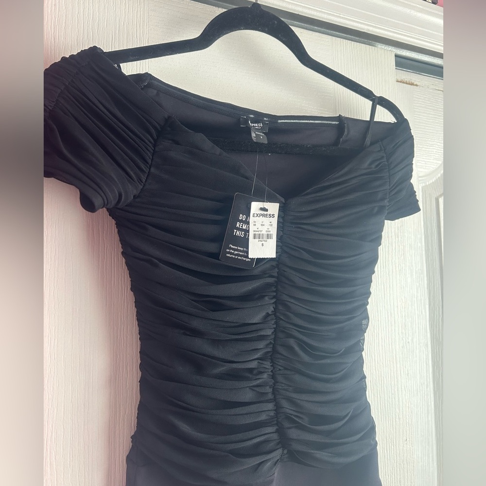 Black Rutched bodysuit - Picture 2 of 3